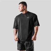 LYFT JP&UK Brand Men T-shirt Casual Gym Short Sleeve 100% Cotton Fitness T Shirt Bodybuilding W XS black