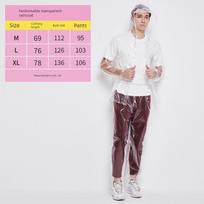 Full Body Fashion Transparent Bicycle Split Set Raincoat M / Transparent set pink