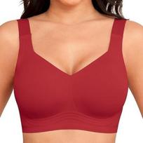 Women Plus Size Wireless Seamless Full Coverage Push Up Daily Comfort Bra XL