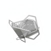 Stainless Steel Briquette Grill Foldable Design Mini Outdoor Easy Assembly 27*15.5cm