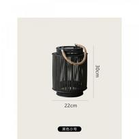 Handcrafted Bamboo Candle Holder Set Romantic Ambient Lighting Decor Home Hotel Villa Interior Decoration Black Small beige
