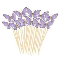 Butterfly Cupcake Toppers Baby Shower Party Decor Butterfly Cake Topper Picks Decor Girls Women Birthday Party Wedding Decor beige