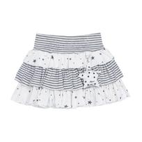 Women Y2K Star Lace Mini Skirt White Black Cute Kawaii Short Skirts Female Gyaru Tiered Elastic waist Skirt with Pendant M white