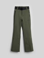 4F Slidinėjimo kelnės 4F PRO softshell vėjui atsparios membrana 20000 moterims - chaki L