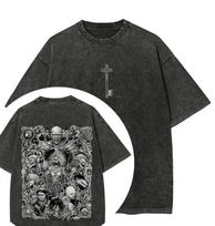 Attack on Titan Men and Women Summer Fashion Casual Clothing Retro Street Style Anime Printed Cotton T-shirt S black