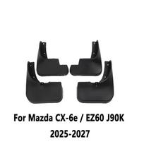 4 vnt. Automobilio purvasaugiai, skirti Mazda CX-6e EZ-60 J90K 2025 2026 2027, Sparno apsaugos nuo purslų, Purvo atmušalai, Purvo apsaugos, Įrankiai, Automobilių aksesuarai black