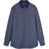 GUCCI Gg Vichy Cotton Wool Jacquard Shirt 814715-ZASIZ-4309 50 gray
