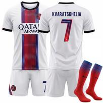 Paaugliams Vaikams Suaugusiems Individualus Vardas Futbolo Apranga 2026-27 PSG Išvykos #7 KVARATSKJELIA Sportinis Treniruočių Maikės Rinkinys su Kojinėmis 26