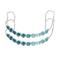Madingi breketai 1 pora Spalvingas laikinas dantų papuošalas su metaliniais vielutėmis Metalinis laikiklis Ortodontinės ligatūros High Quality mėlyna