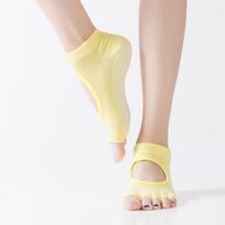 Yoga Perfect for Pilates and Perfect for Gym and Yoga Short Socks with No Odor and Moisture Light Purple Women's Five-Toe Socks, Non-Slip,