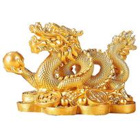 2024 Feng Shui Dragon Statue Attract Wealth New Year Dragon Sculpture Good Luck Auspicious Dragon Statuette for Home Office S auksas