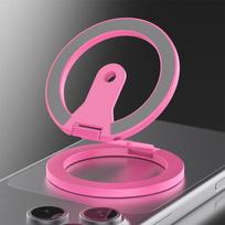 MagSafe Magnetic Phone Holder & Double-Sided Ring with 1/4  Screw Hole, 360° Rotating & Folding Car Mount. pink