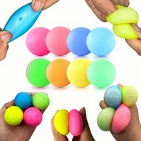 3.5Cm Rebound Stress Ball Stretchy Squishy Fidget Toys For Stress Relief Sensory Squishy Ball Kids Adult Toys Classroom Prize (As shown-19211)- pink