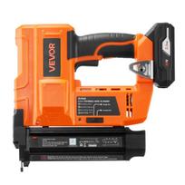 2-in-1 Cordless Brad Nailer, 18 Gauge, 20V Battery Powered Nail Gun and Staple Gun, with 500 pcs Nails, 500 pcs Staples, 2.0 Ah Li-ion Battery and