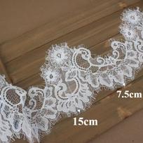 3 Yard Floral Embroidery Lace Bearded Edge Handmade Hollowed Out Lace Lace Trim DIY Material Lace Ribbons Trim gray
