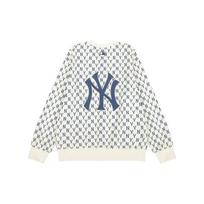 MLB Old Flower Sweatshirts Unisex Cream Crew Neck Moderate Other 3AMTM0221-50CRS XS white