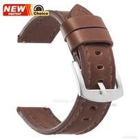 Quick Release 18mm 20mm 22mm 24mm Watch Band for Omega Genuine Smartwatch Leather Watch Strap for Seiko Bracelet for Rolex Bands 20mm brown