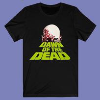 Dawn of the Dead Horror Movie Graphic Print T-shirt XL yellow