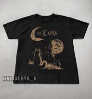 The Cure Cat Tee 90s Alt Indie Rock Unisex Black T-shirt Size S-5XL S gray