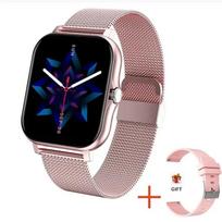 Vyriškas išmanusis laikrodis moterims, viso jutiklinio ekrano „Bluetooth Call“ vandeniui atsparus laikrodis GPS „Sport Fitness Tracker“ išmanusis laikrodis „Lady“, skirtas „Android iOS“ mesh belt rožinė