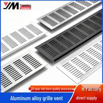 Aluminum Alloy Louvered Ventilation Grille for Cabinet Shoe Heat Dissipation 60x250 mm