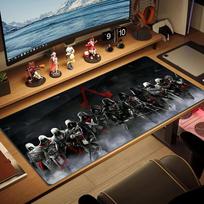 Assassin Creed spalvos pelės kilimėlis Didelė žaidimų stalo pagalvėlė Neslystantis nešiojamojo kompiuterio planšetinio kompiuterio didelis pelės kilimėlis XXL kilimėlis Mini PC žaidimų kilimėlis su užrakintu kraštu 30cmx60cm(11.8x23.6inch) brown
