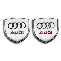 1/2Pc Metal Car Shield Logo Side Body Tail Trunk Sticker For Audi A1 A3 A4 A5 A6 B5 B6 B7 B8 C5 C6 C7 A7 A8 Q3 Q5 Q7 TT 8V Decal