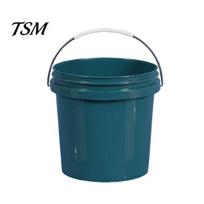 Easy Clean Plastic Barrel Round Bucket with Comfortable Grip Handle, Stackable Water for Garden Multipurpose Container, Liquid Storage Home Watering black
