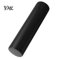 Deep Tissue Massage Roller EVA Foam for Yoga Pilates, Textured Muscle Roller, Pilates Equipment Back Pain Physical Therapy Massager, Home Fitness High 45cm juoda