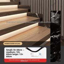 Storas rulonas, europietiško stiliaus marmuro rašto tapetų panelė, lipni PVC plytų imitacija, nuimama „pasidaryk pats“, grindų ir sienų apsauginė juosta 8cm wide * 60cm long brown