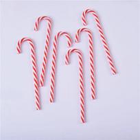 24/6PCS Mini Candy Canes Miniature Christmas Tree Decor Peppermint Swirls Pendant DIY Scrapbook Craft Gift Home Party Navidad Q6513QQ-6pcs gray
