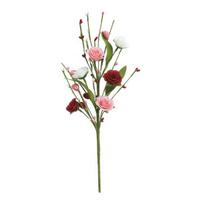 Yousheng Valentine's Day Artificial Flower Faux Silk Tulip Stem with Pink White Red Heart Berries for Vase Centerpiece Wedding Home Decor C brown