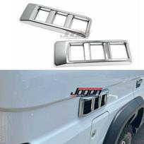 ABS Chrome Car Side Body Fender Vent Cover Trim For Toyota Land Cruiser J70 LC70 LC71 LC76 LC78 LC79 FJ70 FJ71 FJ76 J79 Pickup gray