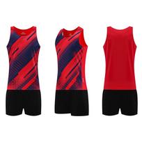 Unisex maratono ir bėgimo sporto liemenė - Bėgimo treniruočių uniforma studentams ir sportininkams Men's 3XL raudona