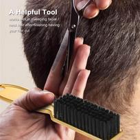 Hair Cleaning Brush with Plastic Handle Barber Neck Duster Unwanted Hair Removal Comb Hair Styling Hairdressing Tools black