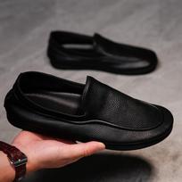 Pilot leather shoes high-end casual shoes soft-soled beanie shoes 45 standard leather shoe size juoda