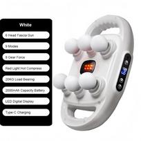 Professional Fascia Massage Gun 6 Heads Deep Tissue Muscle Massager for Back Waist Shoulder Pain Relief balta