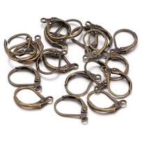 50pcs/lot Hypoallergenic French Earring Hooks Gold Color D-Shape Earring Clasps Wire For DIY Earrings Jewelry Making Accessories antikvarinės bronzos spalvos