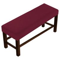 Elastic Jacquard Dining Bench Cover Living Room Anti-Dust Removable Long Bench Slipcover Washable Piano Bench Seat Protector Length 90-120cm blue