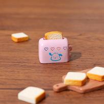 1:12 Dollhouse Mini Bread Machine Simulation Miniature Model Toy Mini Home Toaster Family Toy Baby House Bread Machine rožinė