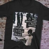 Rage Against The Machine T-shirt Tee Unisex Men's T-Shirt Black Casual Crew Neck Cotton Tee Men Women Rap Metal Graphic Top S white
