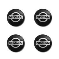 wskpa9 4 vnt. 56 mm automobilio ratlankio centrinio dangtelio lipdukas, skirtas Nissan Sylphy N7 Teana Qashqai Note J10 J11 Navara Juke GTR 350z Patrol Leaf Cube black