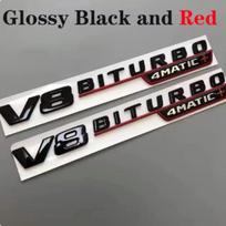 2Pcs 3D ABS Car Fender Side Badge For Mercedes Benz E63s AMG W213 W212 W205 C63S V8 BITURBO 4MATIC Emblem Stickers Accessories AL1