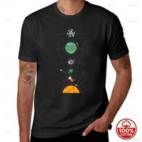 Outer Wilds Hearthian System Map TShirt Korean Fashion Plain Sublime Shirts Graphic Tees Unisex Soft Cotton Loose Summer TShirts L black