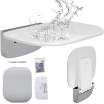 VEVOR Folding Shower Seat 13.6 /34.5 cm x 12.8 /32.5 cm Wall Mounted Shower Bench 450 lbs/204.1 kg