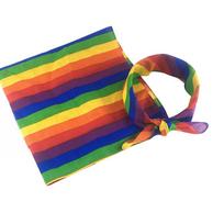 Vaivorykštės spalvų dryžuotas kvadratinis skara, prakaitą sugeriantis bandana, hip-hop stiliaus galvos apdangalas vyrams ir moterims rainbow bandana blue