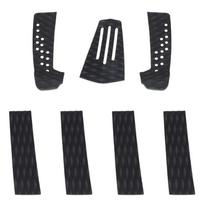 Water Sport Board Deck Cover Surfboard Tail Pad Set with 3-Part Tail Section and 4 Extra Narrow Parts for Rear Foot Positioning and Daily Control 1 black