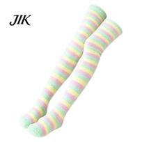 Fluffy Sleeping Socks 1 Pair Women Thigh High for Winter, Thickened Coral Fleece Leg Cold Weather Thermal Warmer Long Stockings, Warm Over Knee One Size K beige