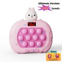 999 Level Electronic Pop Push Quick Push Game Console With Led Display Screen Suitable For Adult And Child Fidget Toy Christmas white
