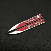 2Pcs 3D Metal mm55 Logo Car Fender Side Wing Emblem Badge Sticker For VW GTI Polo Passat B6 7 Golf MK7 Tiguan Touran Jetta Tire Valve